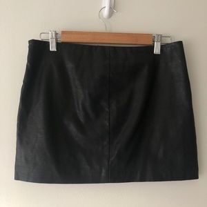 Zara Snakeskin Black Skirt